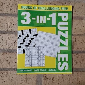 3-in-1 Puzzles - Crossword, Word Search, Sudoku